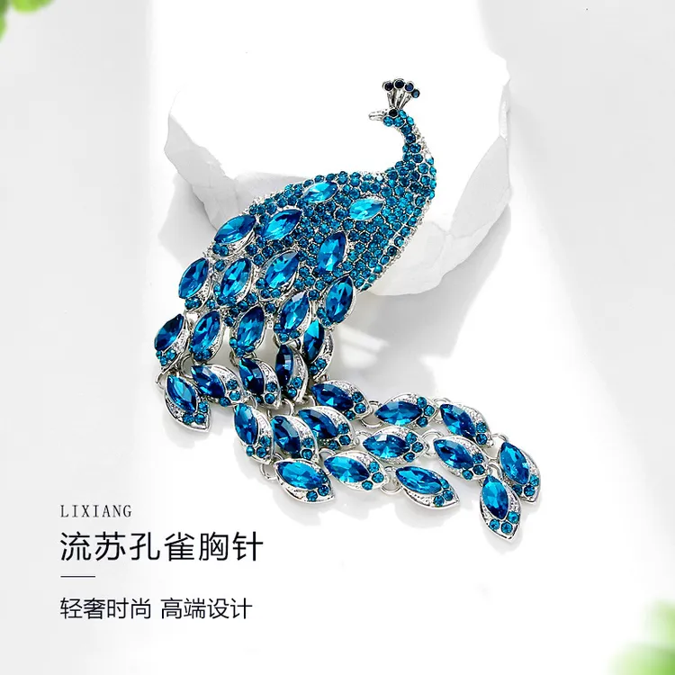 铜合金胸针 【孔雀】高档奢华优雅胸针 服饰百搭胸花