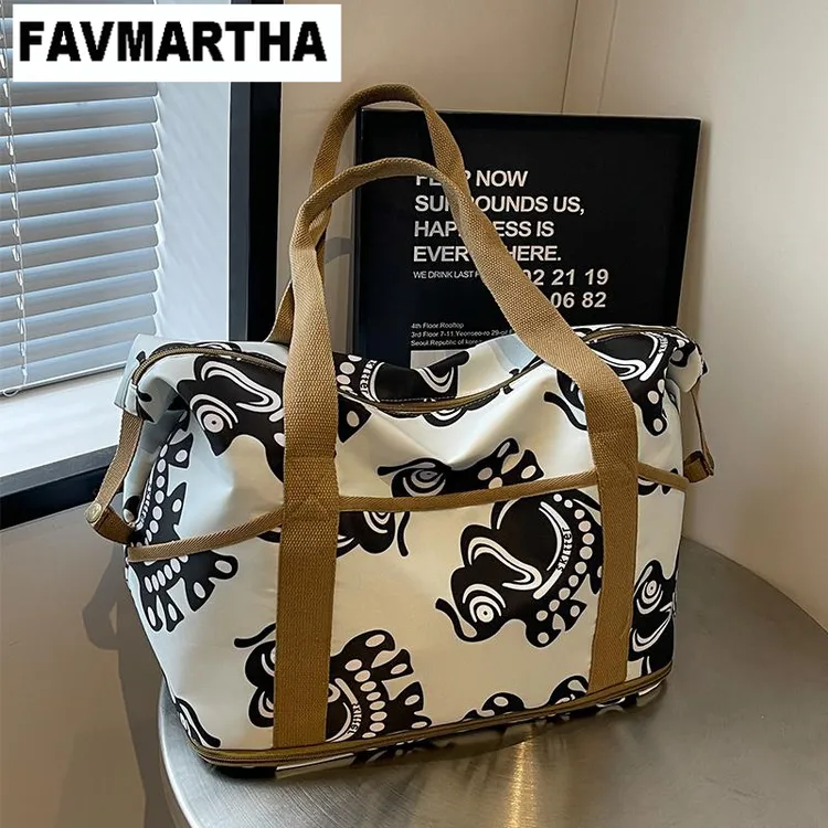 FAVMARTHA.牛津布超大容量装衣服套拉杆包短途出差包旅行单肩包
