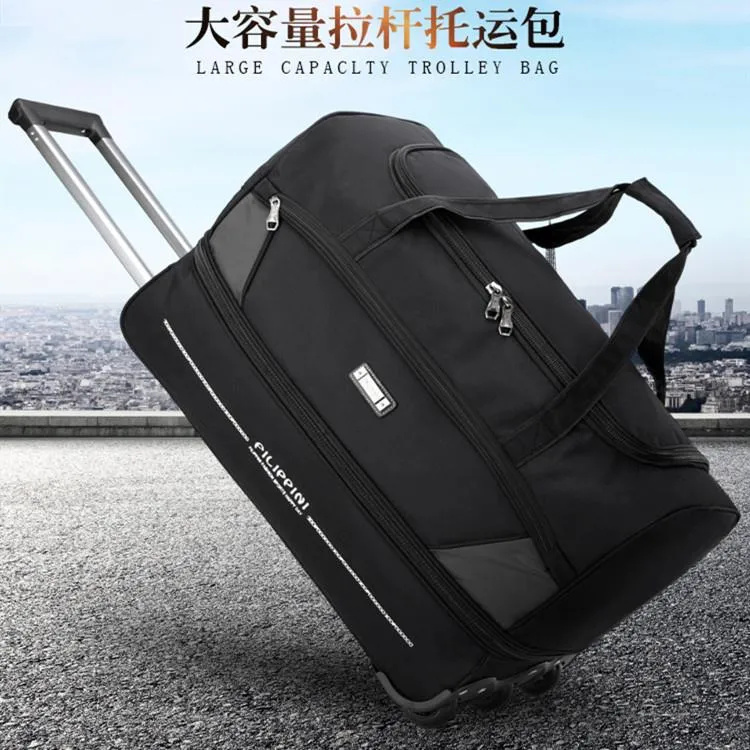 FAVMARTHA.旅行拉杆包牛津布加大号拖轮包可扩展托运包男女行李包