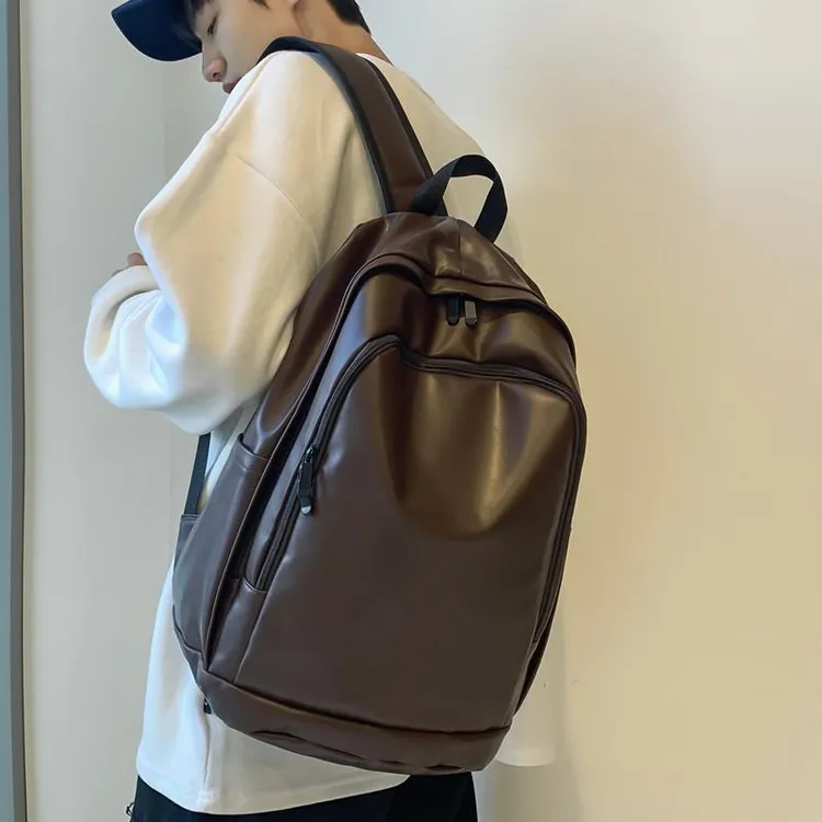 FAVMARTHA 书包男韩版原宿ulzzang大学生高中生大容量潮流皮质双