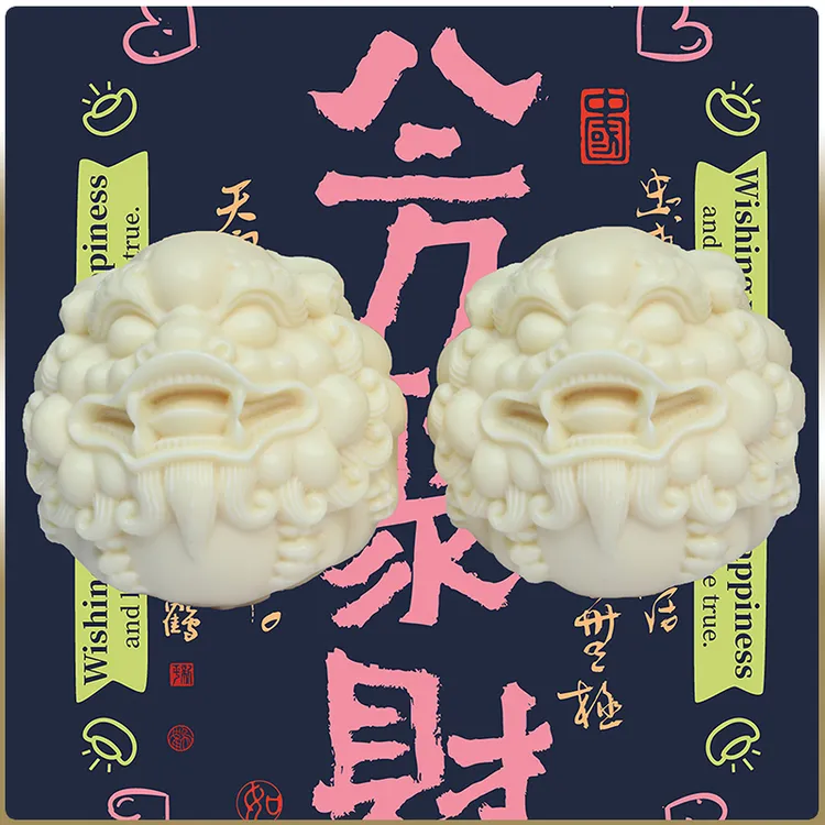 象牙果貔貅4.5手球一对手工创意手把件摆件文玩雕刻把玩手部按摩