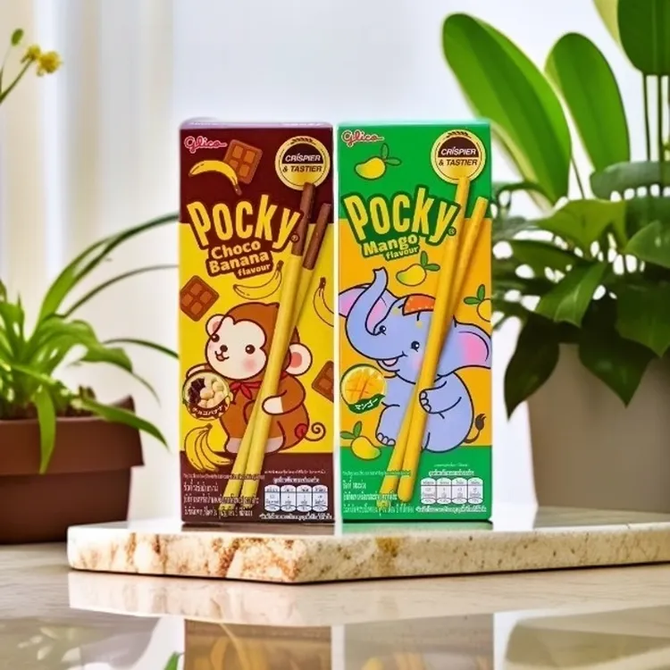 泰国进口 格力高Pocky百力滋芒果牛奶味巧克力香蕉涂层饼干棒零食