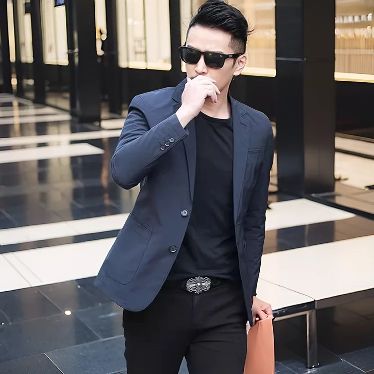 高档西装潮流休闲青年韩版修身单西时尚高级感新款男西服2025外套