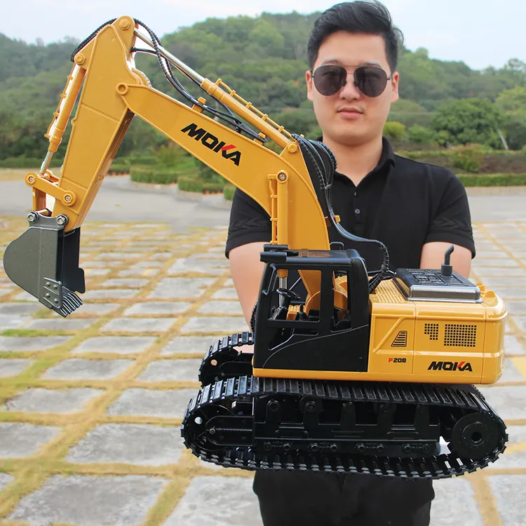 合金遥控挖掘机玩具无线仿真充电动儿童男孩大型挖土工程车超大号