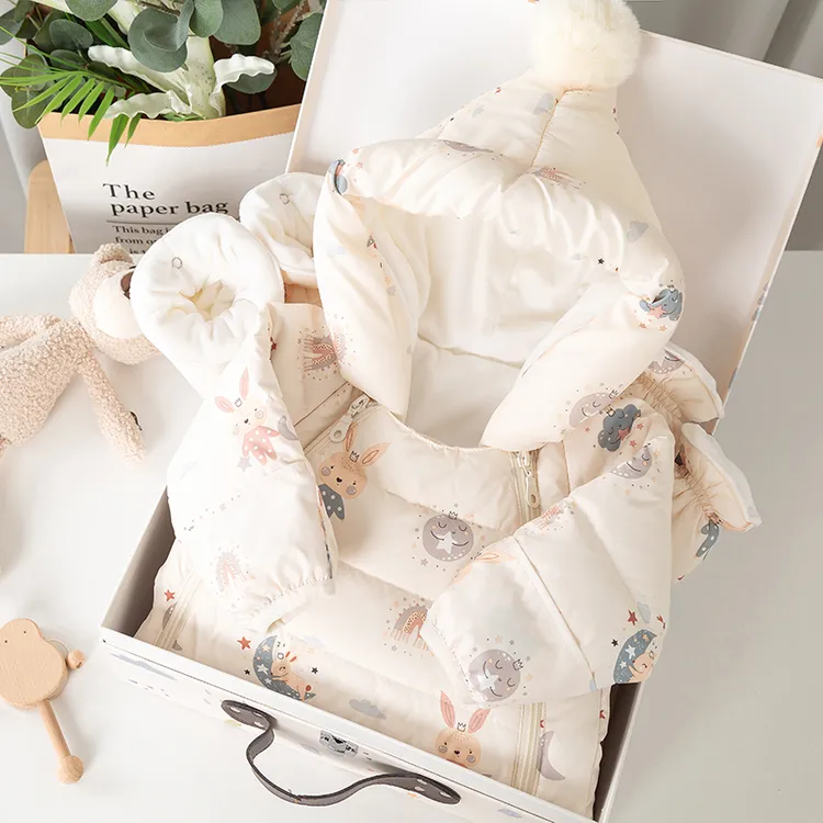 【巴拉宝贝专属】婴儿羽绒服连体衣女宝宝哈衣新生儿外出服冬季羽绒