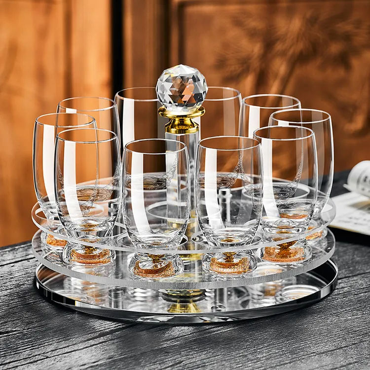 新款白酒杯轻奢高档家用玻璃二两酒杯小容量冷饮杯创意小号啤酒杯