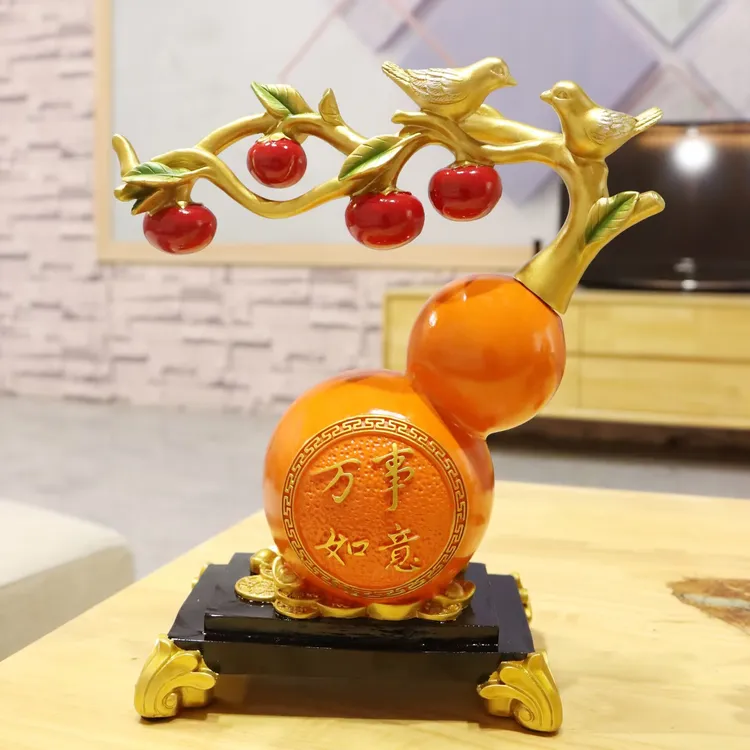 万事如意葫芦创意摆件乔迁礼物电视柜可爱客厅酒柜酒柜装饰品摆件