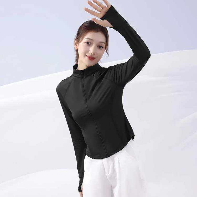 2024新款立领防晒衣女原纱型收腰高领皮肤衣upf50户外修身防晒服