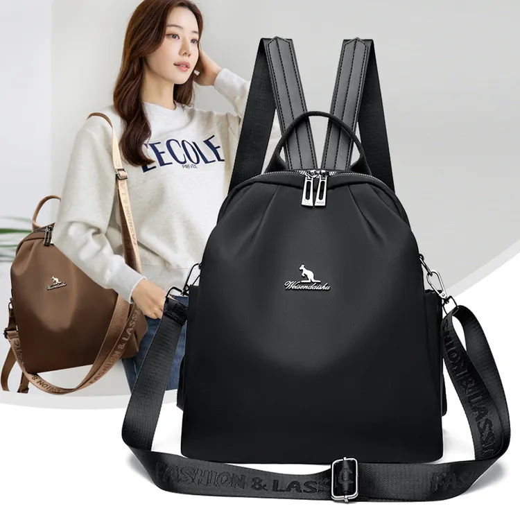威森袋鼠正品女士双肩包多功能旅游轻便学生背包时尚休闲大容量