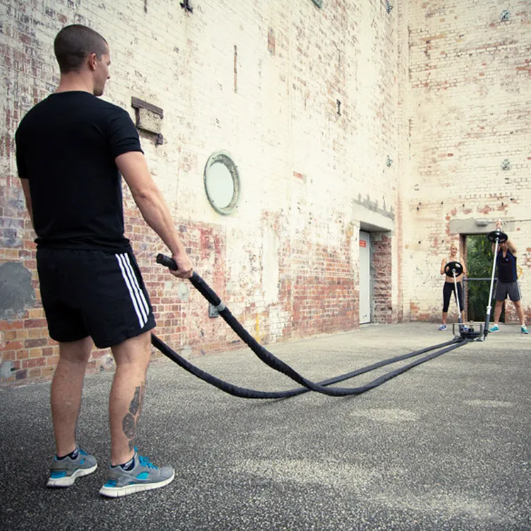 健身战绳体能训练绳甩绳臂力训练格斗绳健身粗绳肌肉大甩绳攀爬绳