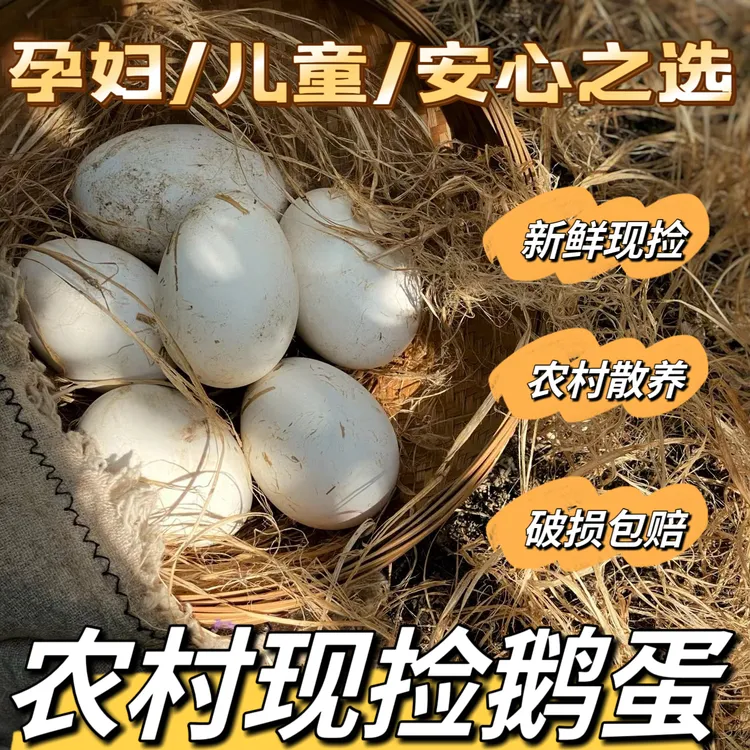  四川嫘乡散养土鹅蛋喂五谷杂粮新鲜营养破损包赔农家乡村