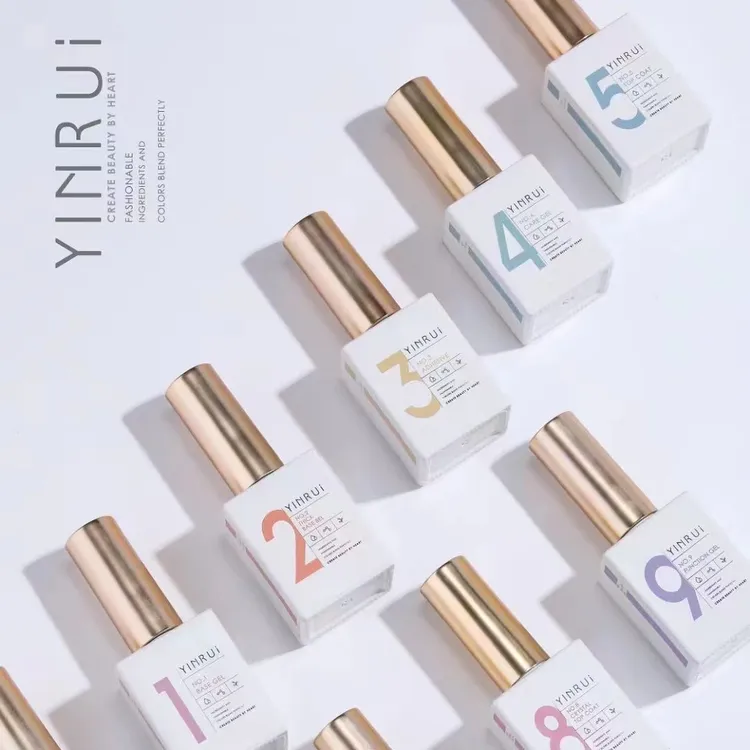 YINRUI茵芮甲油胶美甲专用底胶封层套装持久加固胶磨砂光疗功能胶