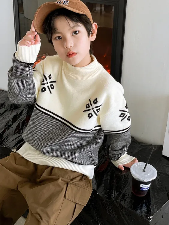 23年冬季男中童打底毛衣