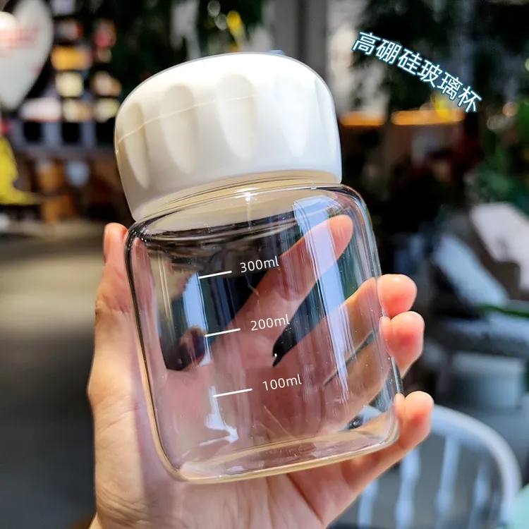 胖胖杯大号牛奶杯豆浆杯带刻度耐高温咖啡杯子便携水杯可加热小胖