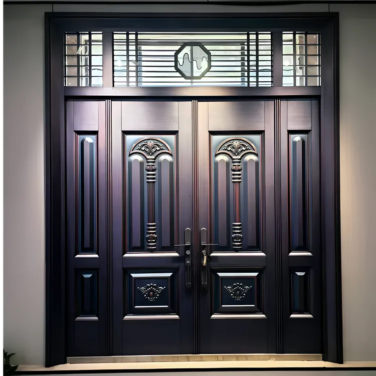 私人定制厂家直销别墅大门家用锌合金精雕防盗门农村自建房大门