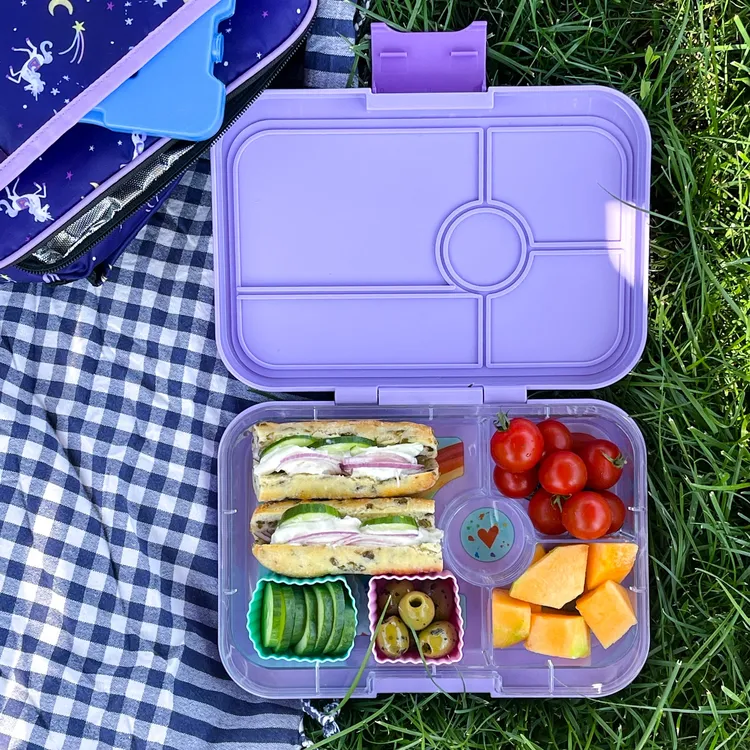 yumbox春游野餐盒防漏学生饭盒便当盒Tritan分格便携大号午餐盒