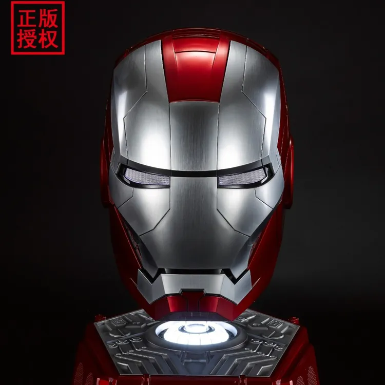 （迪士尼授权）漫威钢铁侠MK5头盔3种操控模式自动变形钢铁侠头盔