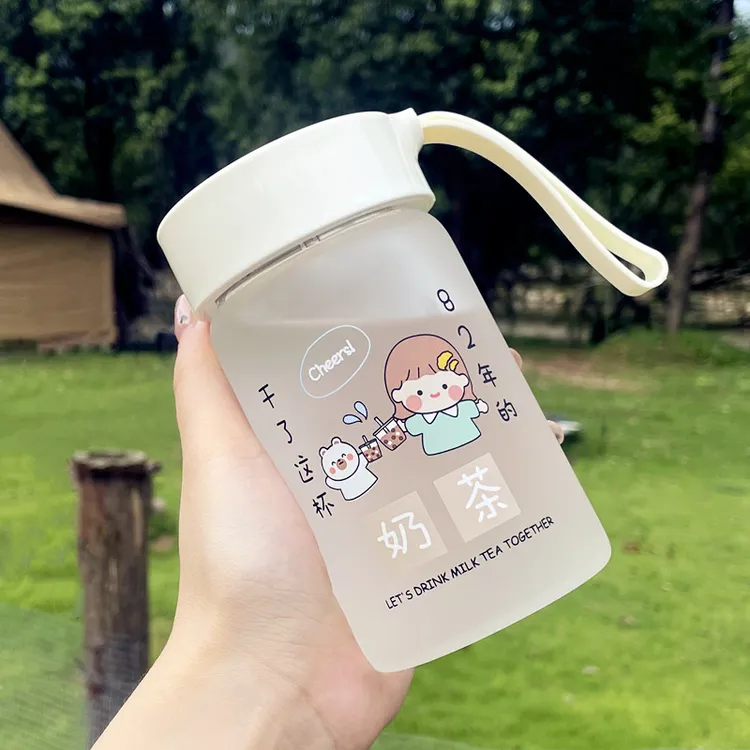 带茶漏泡茶玻璃水杯子女生高颜值花茶杯ins学生小众耐热可爱简约