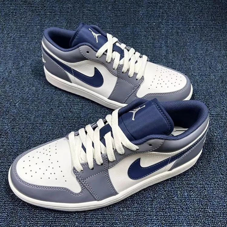 耐克Air Jordan 1 Low AJ1海军蓝男款低帮复古运动球鞋官方正品