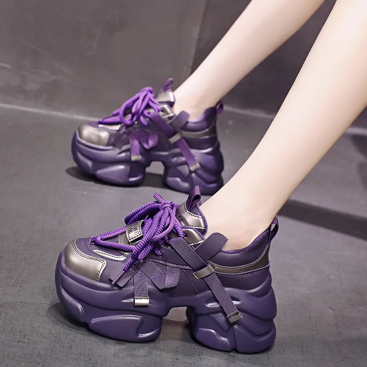 欧货真皮老爹鞋女2025新款春秋女鞋爆款厚底增高百搭休闲运动鞋潮