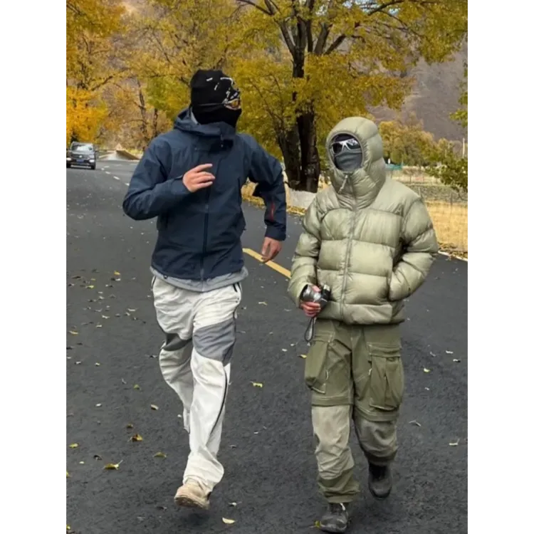 冬季保暖硬货好物情侣款城市户外机能撞色轻量化连帽棉服情侣棉衣