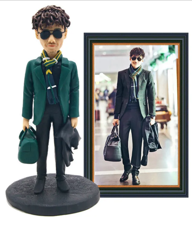 软陶真人公仔定制结婚生日礼物雕像泥人真人照片定制真人手办定制