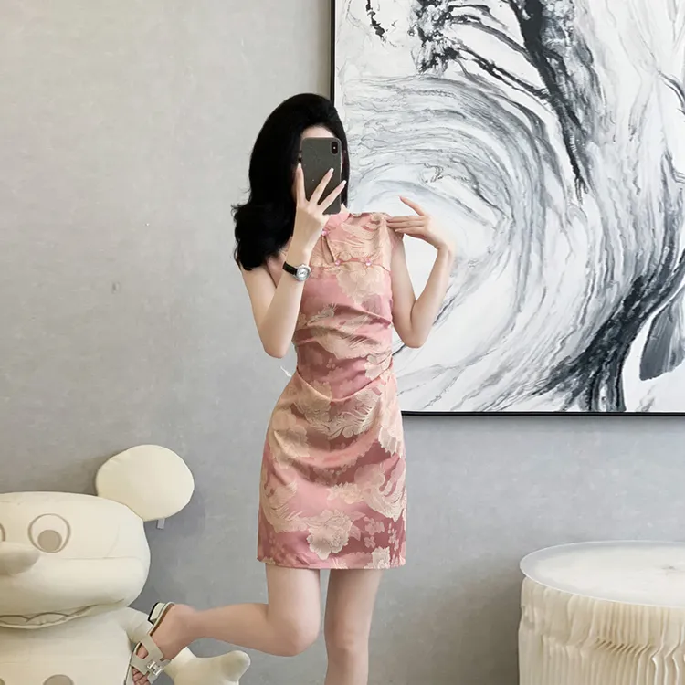 新中式改良旗袍2024新款夏季国风设计高级感小个子气质女装连衣裙