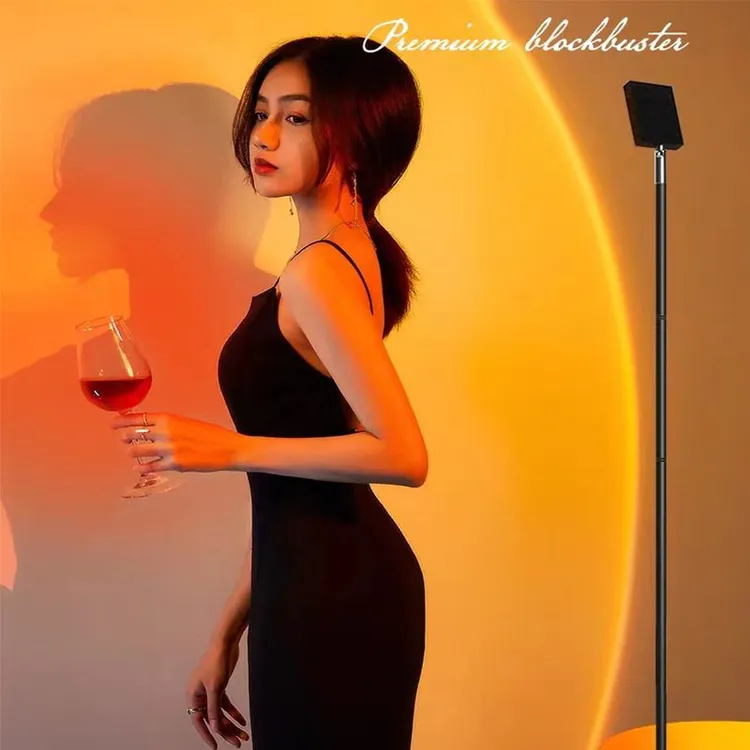 【主播推荐】出口级品质创意高亮日落氛围灯夕阳红网红拍照蓝紫色