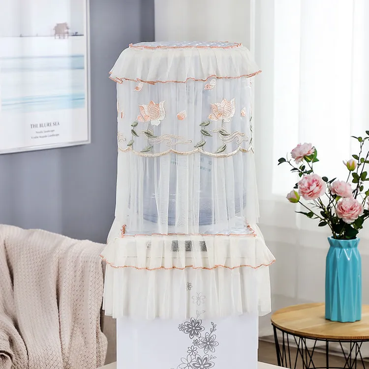 饮水机套罩蕾丝布艺饮水机防尘罩现代饮水机罩水桶套18.9升通用