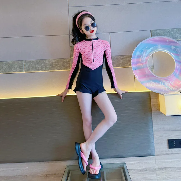 女孩高级儿童泳衣2025新款女大童洋气网红游泳衣女童公主超仙泳装