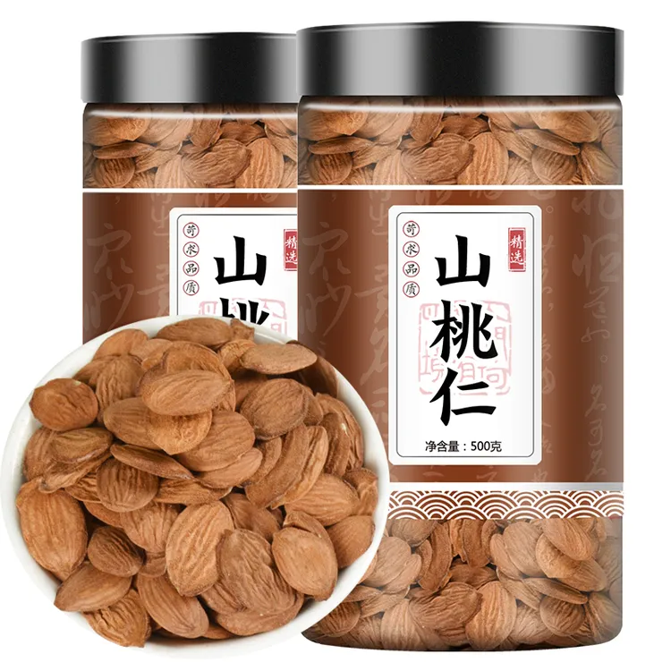 中药材 新货叶菜桃仁500g克燀桃仁山桃仁带皮桃仁炒桃仁去皮桃仁