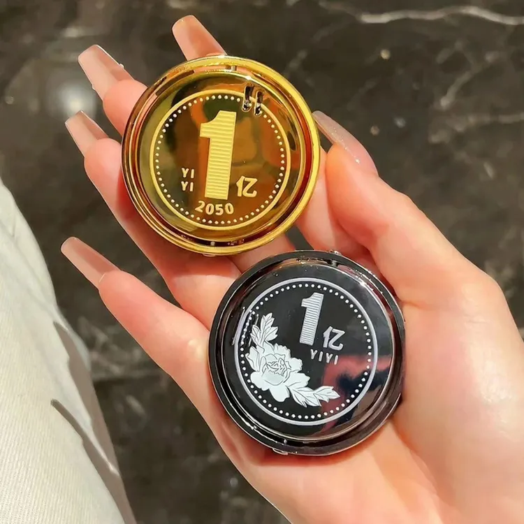抖音网转~1~亿硬币全金属旋转陀螺可充气打火机潮玩创新电镀