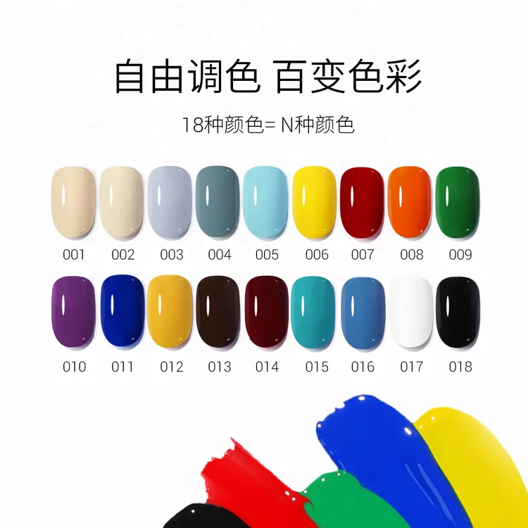 三色鱼TRICOLORFISH日式半固态彩绘胶蓝色黑色02美甲免洗拍拍胶