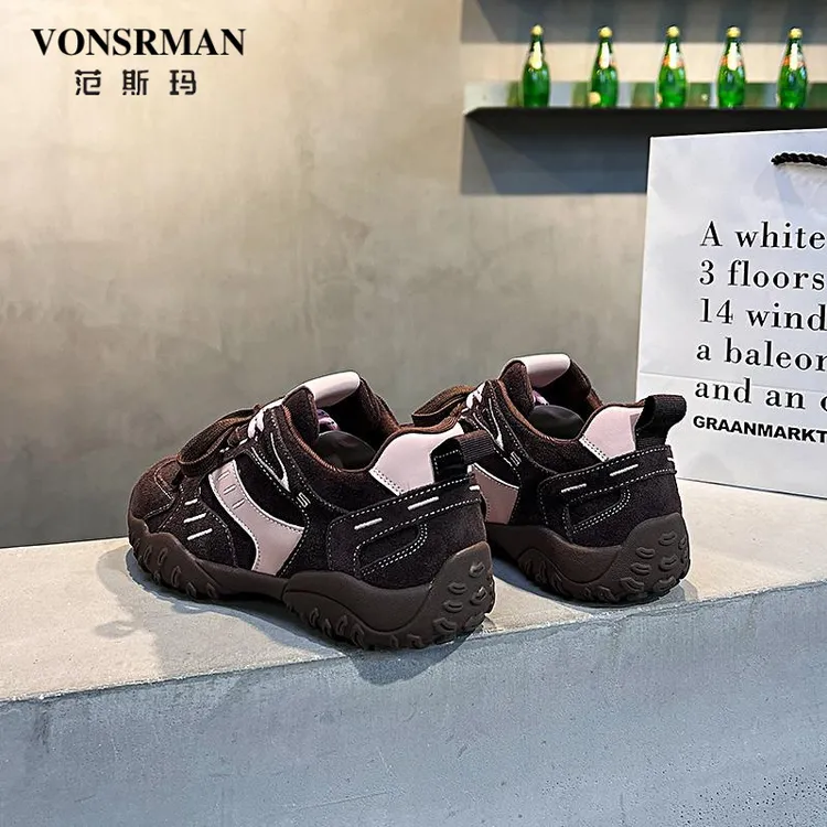 欧货爆款咖啡真皮复古阿甘鞋子女款2024鞋子女款爆款2025新款