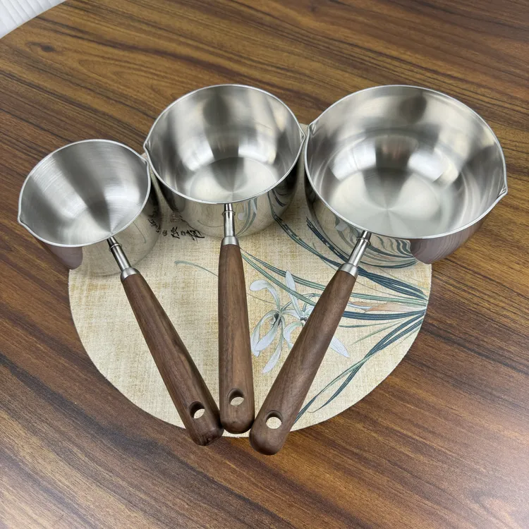 【德国品质】316泼油不锈钢三层热油专用小锅家用迷你加厚淋油神器