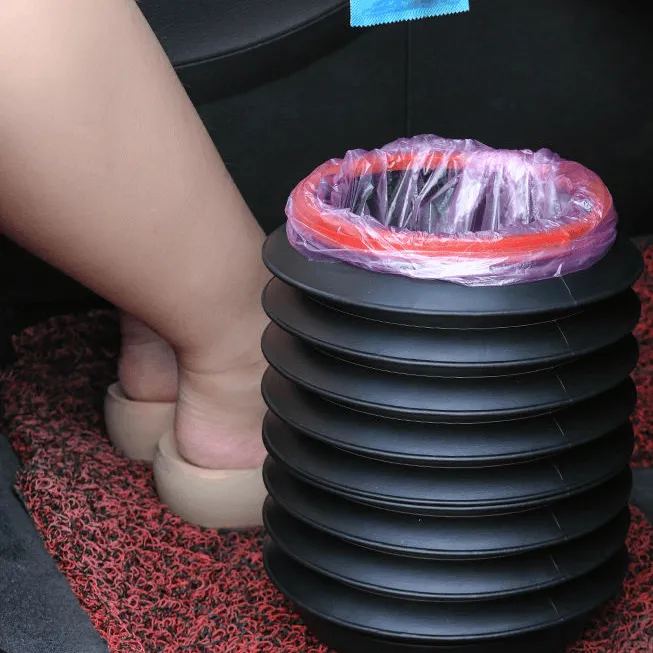 【爆款】车载垃圾桶可折叠伸缩汽车内创意多功雨伞收纳用能置物桶