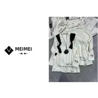XMM【叠穿神器大版t】秋季新款长袖白色时尚百搭潮流情侣割破衣7203