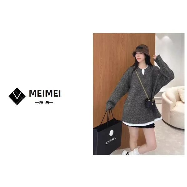 XMM女装.<假两件套卫衣>冬季新款休闲时尚百搭显瘦卫衣.82462