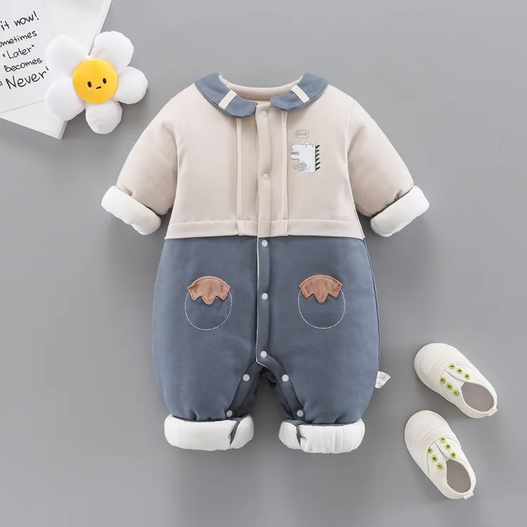 【多米牛】9192婴儿秋冬款连体衣超萌哈衣宝宝爬服