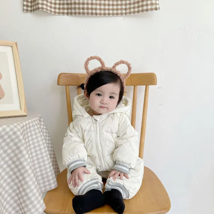 【多米牛】9309婴儿连体衣冬季加厚宝宝冬装外出哈衣