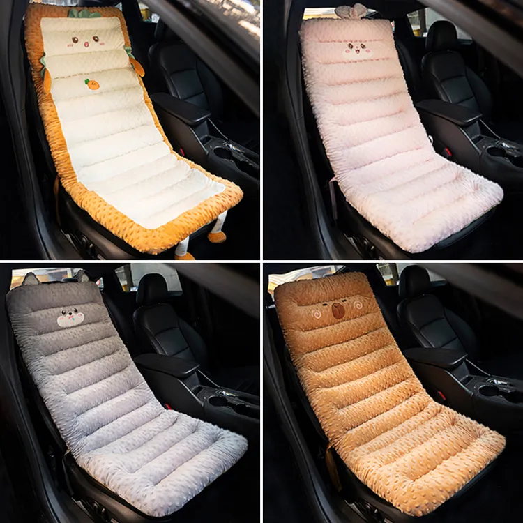 汽车坐垫冬季毛绒车内座椅冬天座垫前排靠垫靠背一体保暖垫子女士