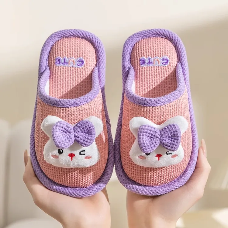 儿童拖鞋春秋季女童可爱兔子居家防滑小女孩宝宝托鞋包头居家好物