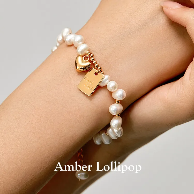 【安悦溪同款】Amber Lollipop lucky系列轻奢小米珠爱心手链女商品图