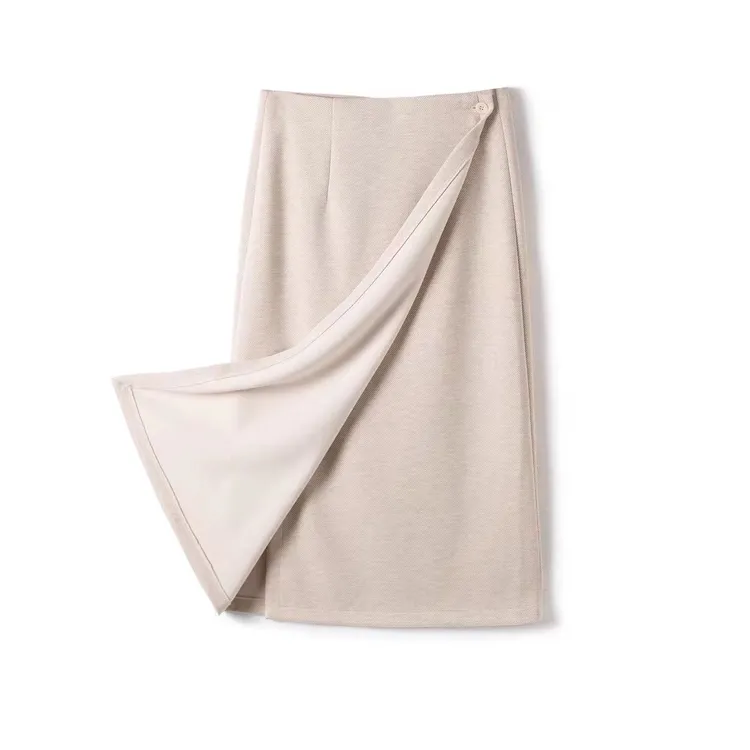 气质时尚高腰百搭开叉不规则休闲半身裙女2025秋冬季高腰一步包臀