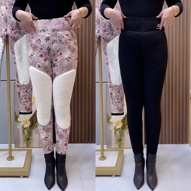 金卡绒女士羊毛加厚高腰棉裤女加绒护膝弹力修身显瘦外穿羊毛裤
