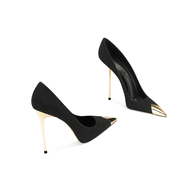 小众黑色尖头2025秋季新款绝美百搭气质职业通勤单鞋轻奢洋气高跟