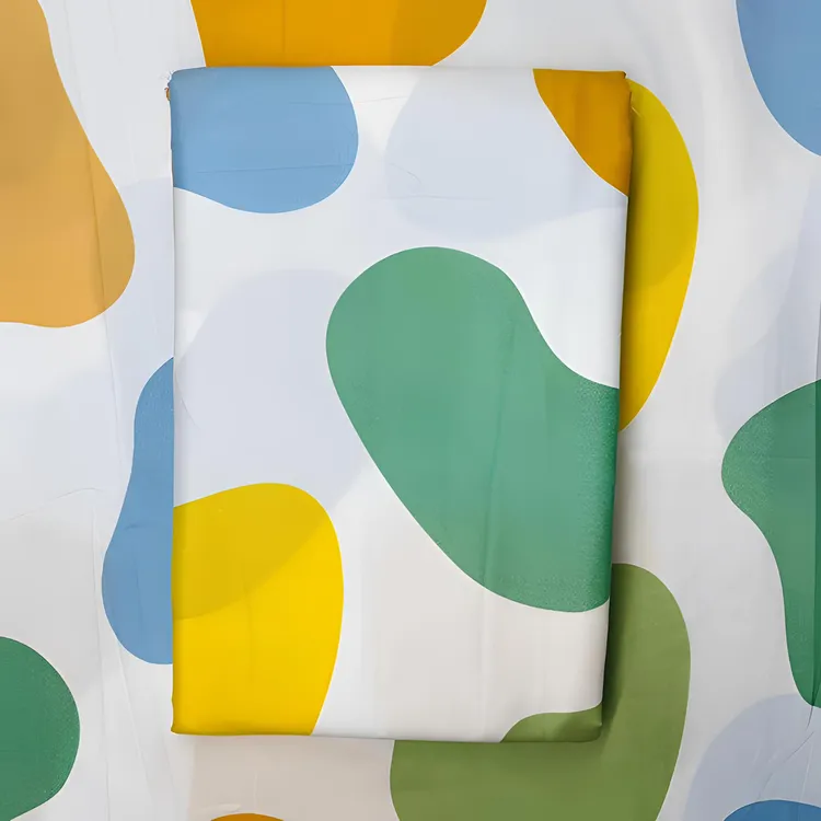 彩石花-裁切布块雪花棉面料#高织高密#亲肤舒适#透气#数码印花