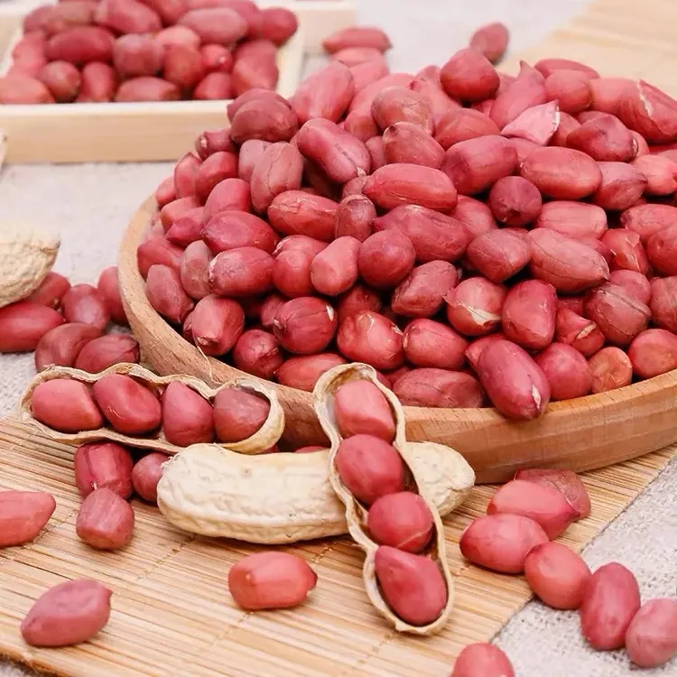 红皮花生米新鲜原味不带壳四粒红衣花生25年新花生米杂粮