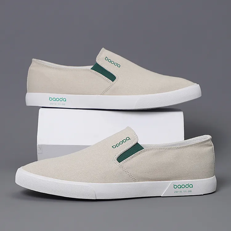 baoda/宝达春秋男士休闲百搭布鞋低帮透气懒人鞋老北京布鞋#004