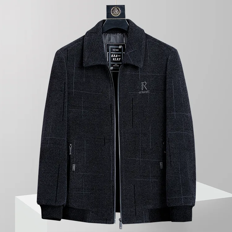 春秋季中老年男装爸爸装外套2023新款中年休闲夹克秋装衣服男外衣